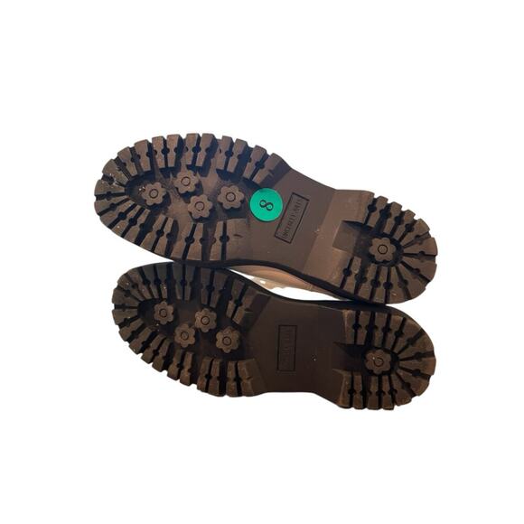 Sincerely Jules Women’s Chunky Chelsea Boots Size 8 Beige Cream Black Lug Sole - Picture 8 of 11